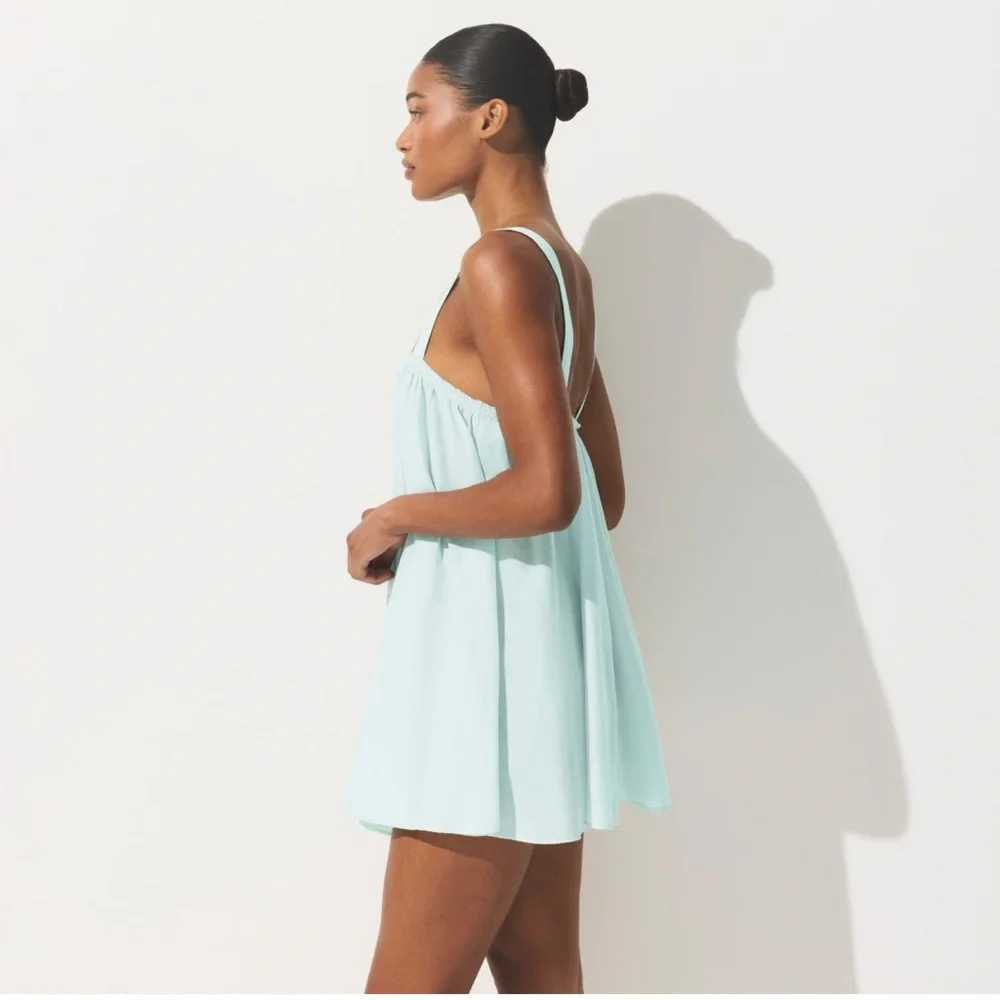 ✨ SKIMS Cotton Voile Mini Dress 👗 | Frost |M✨ - Picture 2 of 7